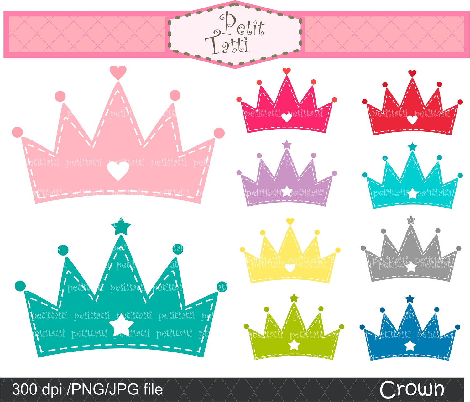 Princess Clip Art Tiara Clip Art Instant Download By Petittatti