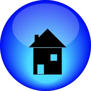 Real Estate Clipart Image   House On A Glassy Button   Clipart Best