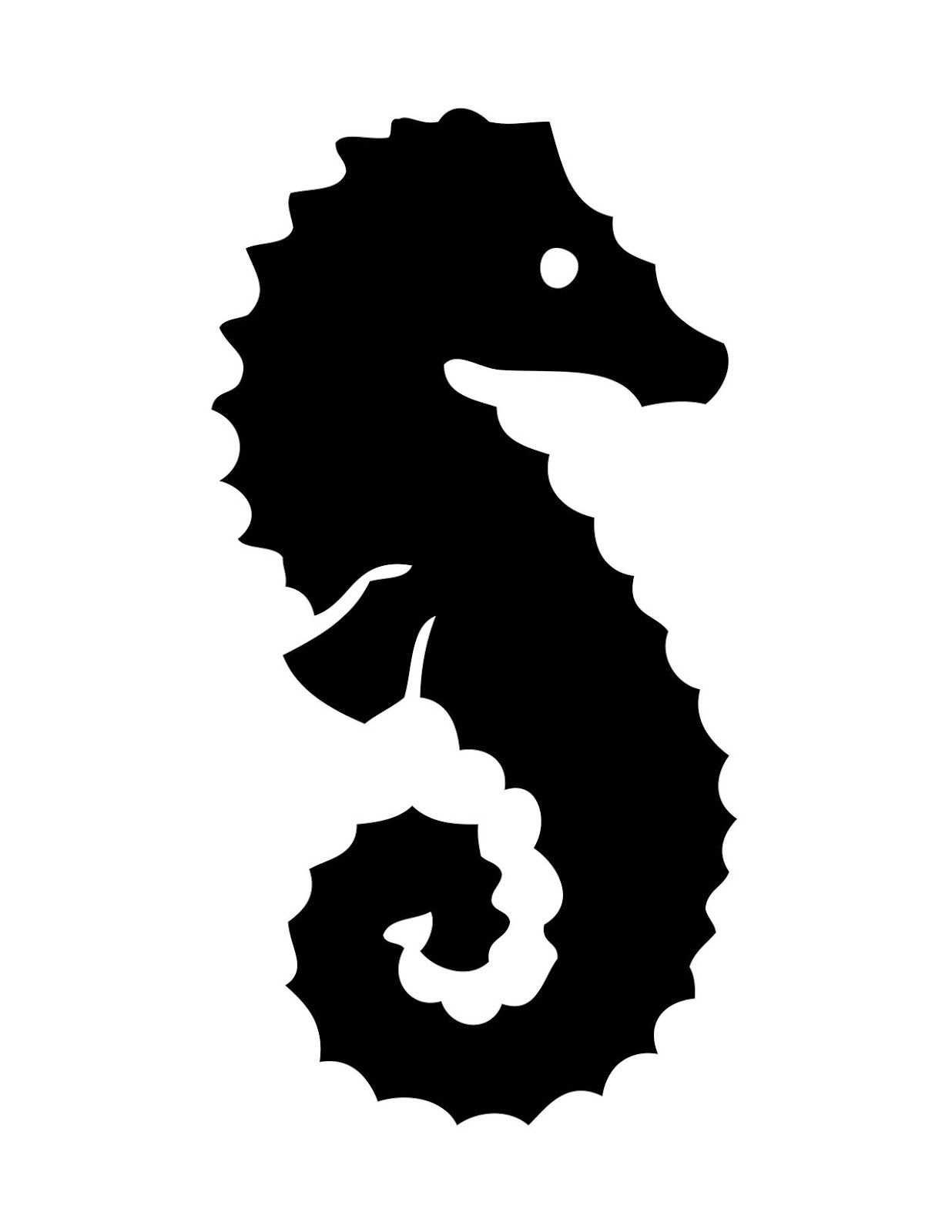 Seahorse Silhouette Clipart