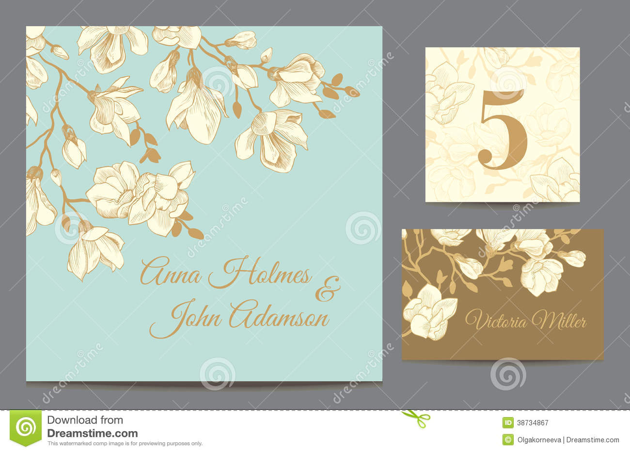 Set Backgrounds To Celebrate The Wedding  Royalty Free Stock