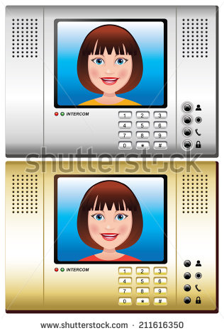 Set Of Two Home Intercoms With A Display Screen   Silver And Golden    