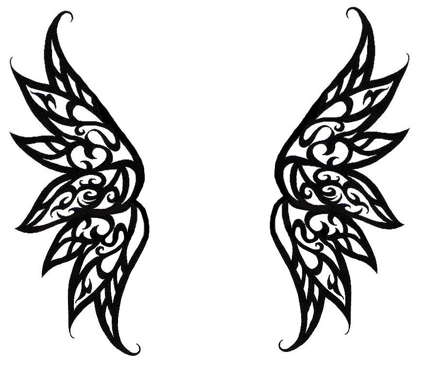 Simple Angel Wings Tattoo Designs   Clipart Best