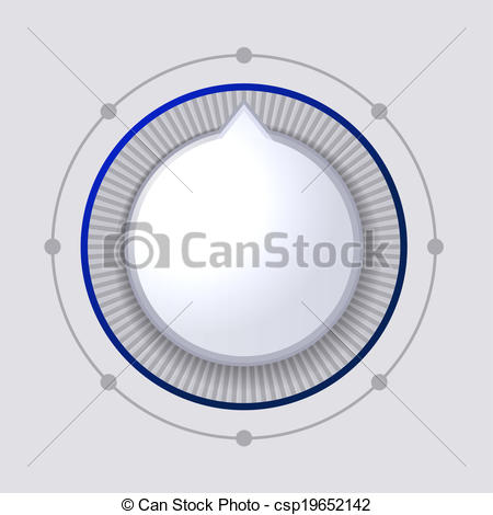 Vector   Volume Control Dial White Button Vector   Stock Illustration
