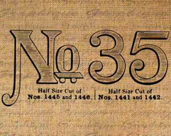 Vintage Numbers Vintage Numbers Clipart