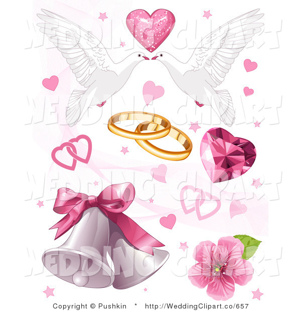 Wedding Bells Doves Hearts And Rings Wedding Clip Art Pushkin