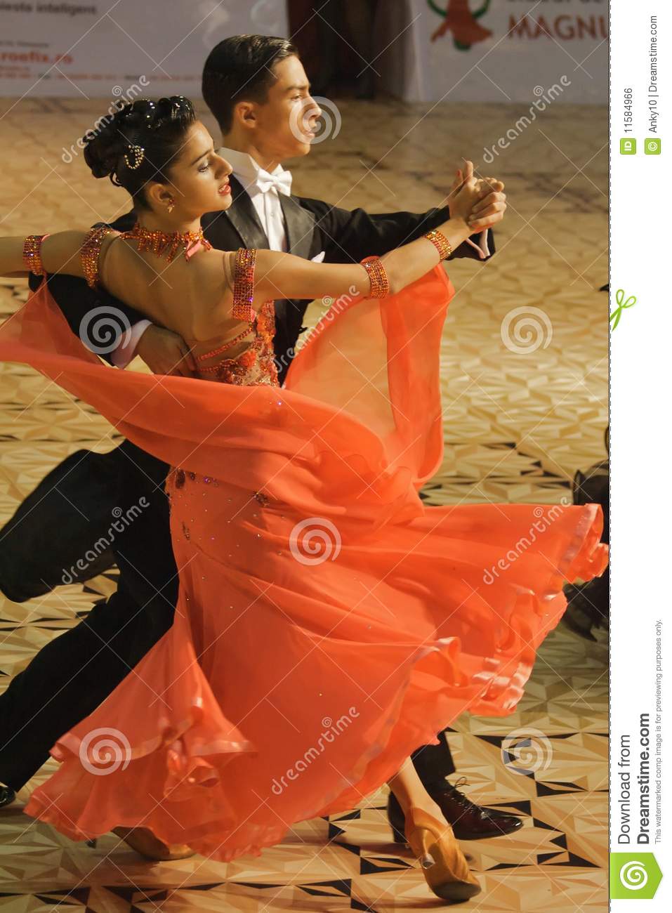 Ballroom Dancers At The National Dance Contest Cupa Romaniei 25    