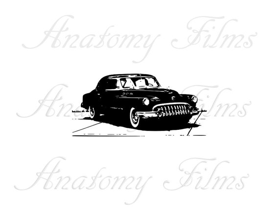 Buick 50s Car Auto Digital Clipart Commercial By Anatomyfilms