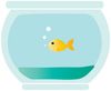 Cartoon Of A Large Fish In A Small Fish Bowl   Royalty Free Clip Art