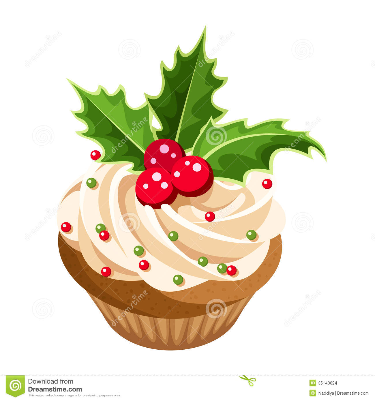 Christmas Cupcake  Stock Images   Image  35143024