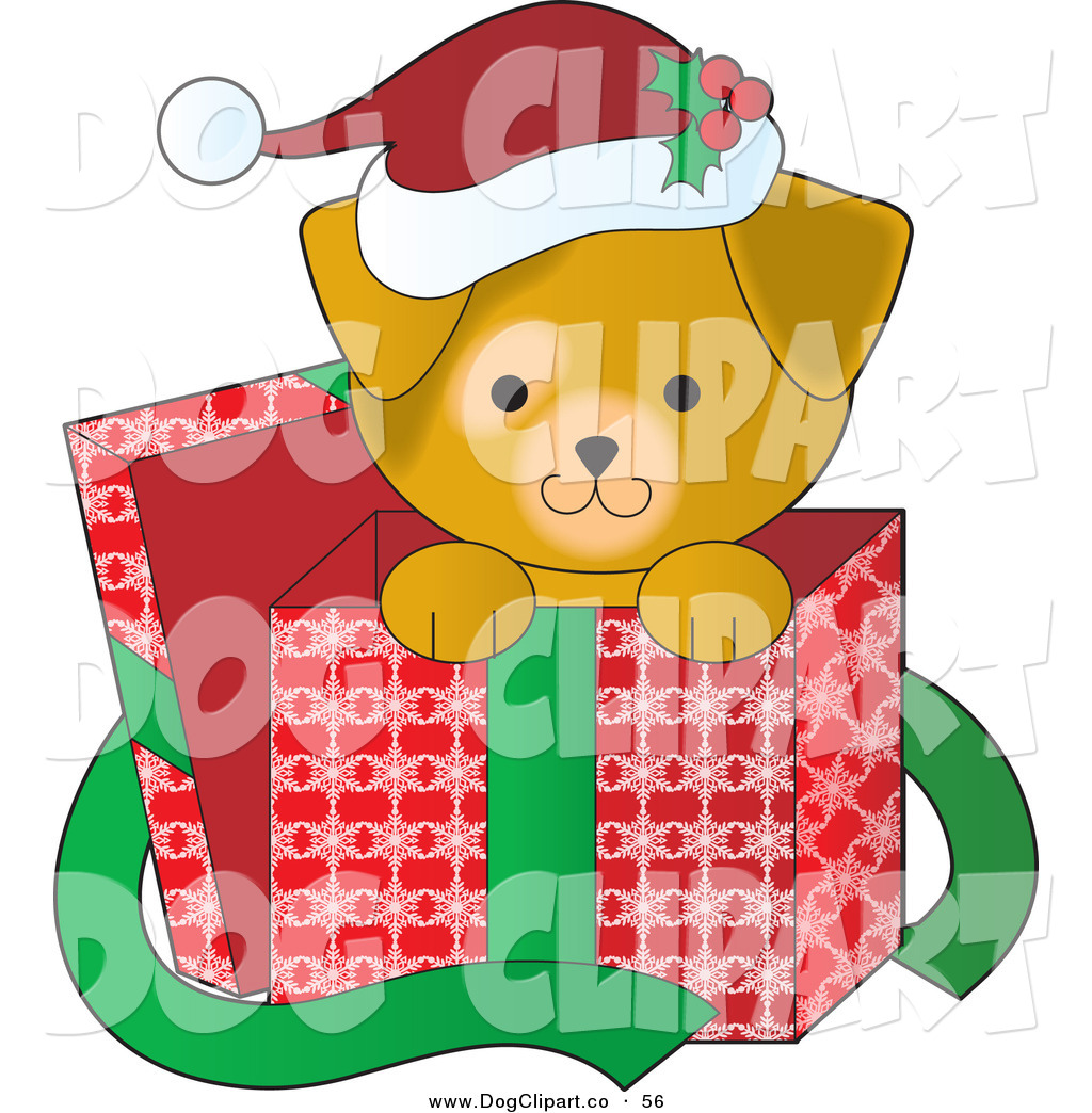 Christmas Puppy Clipart Vector Clip Art Of A Cute
