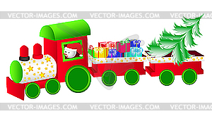 Christmas Train   Vector Clip Art