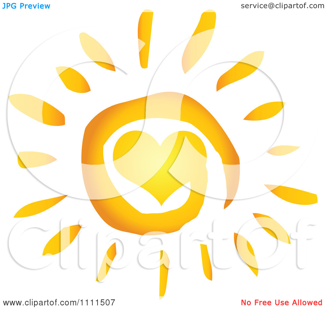 Clipart Spiral Heart Sun   Royalty Free Vector Illustration By Hit