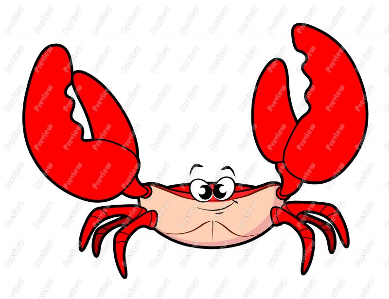 Crab Cartoon Clip Art 797 Formats Included With This Crab