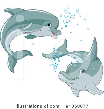 Dolphin Clipart  1058077   Illustration By Pushkin