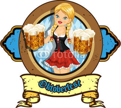 German Beer Maid Clipart Beer Girl
