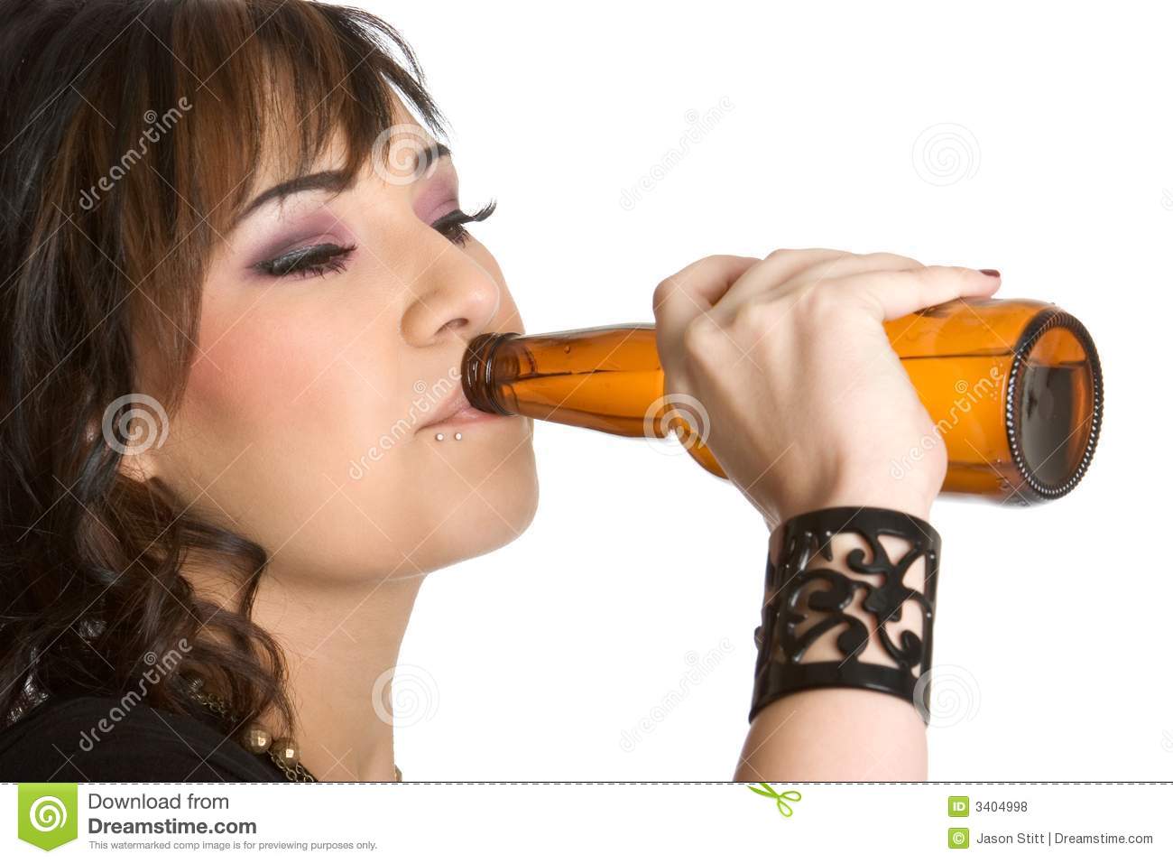Girl Drinking Beer Royalty Free Stock Photos   Image  3404998