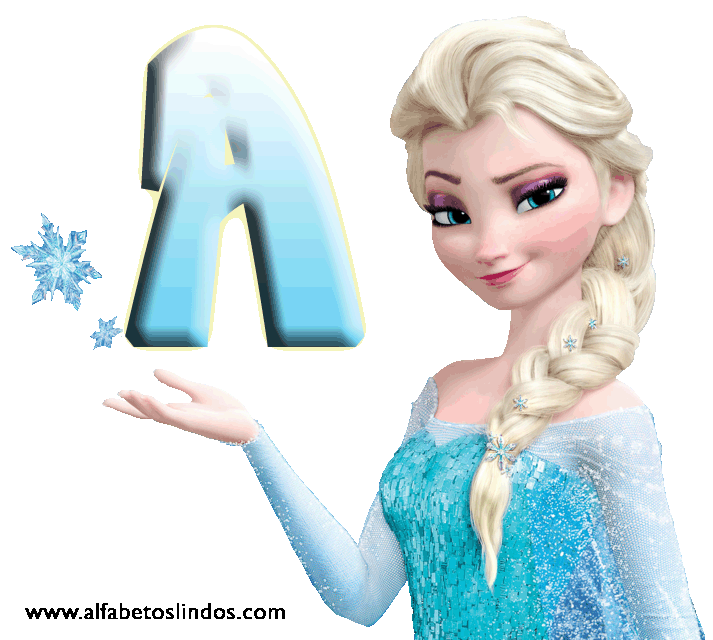 Lindos  Alfabeto Frozen Da Disney Em Gif Letras Frozen Elsa Gelo