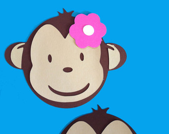 Mod And Mod Monkey Girl Cut Out Die Cut