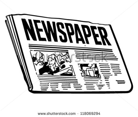 Newspaper   Retro Clipart Illustration   118069294   Shutterstock