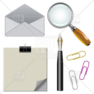 Office Supplies Download Royalty Free Vector Clipart  Eps