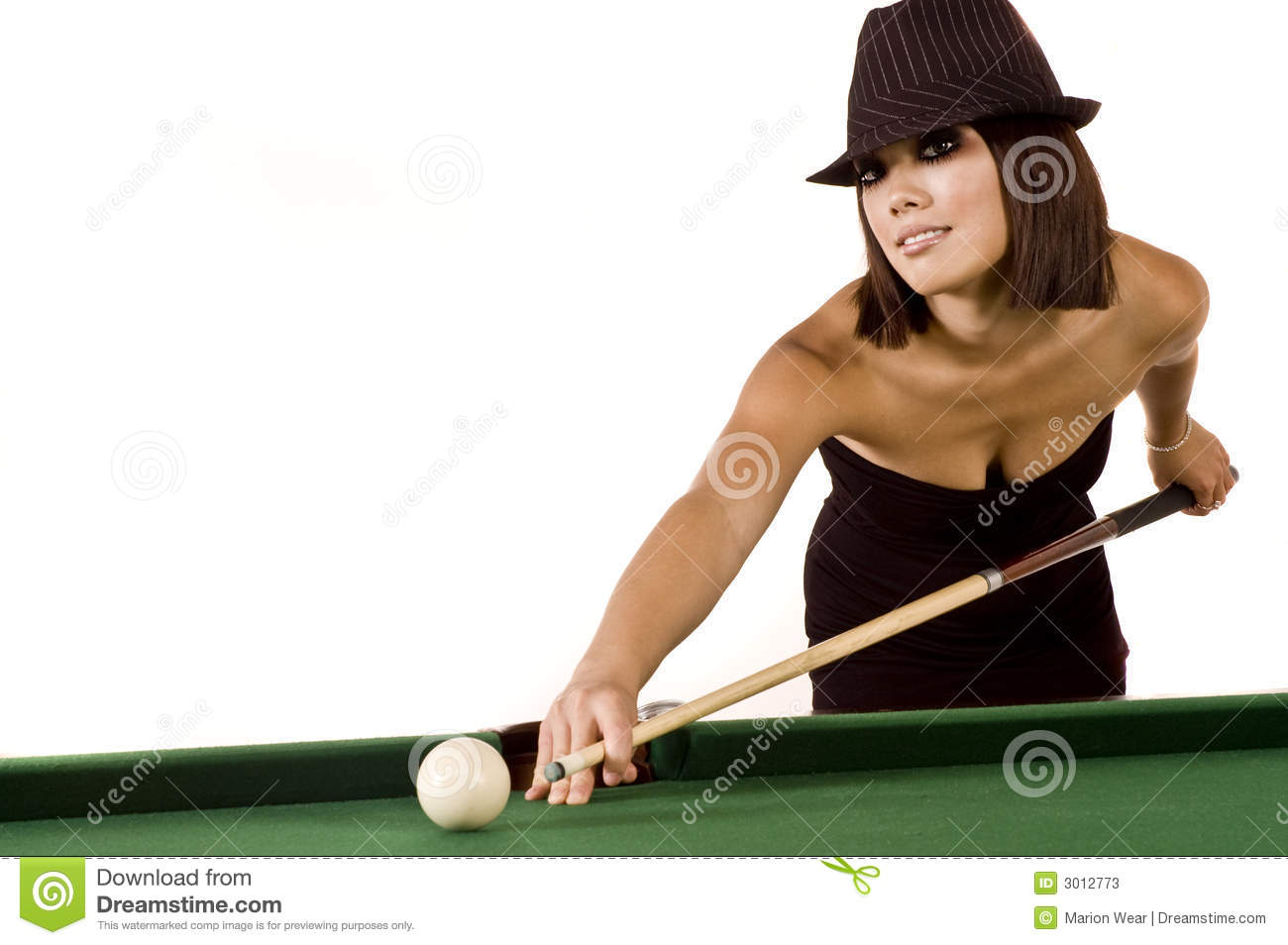 Sexy Pool Player Stock Photos   Image  3012773