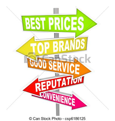 Stock Illustrations Of Store Advertisements On Arrow Signs   Unique