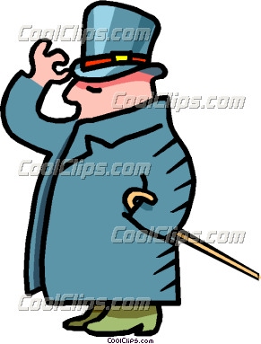 Top Hat And Cane Clipart Man With Top Hat And Cane   Cartoon Coolclips