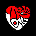 True Love Heart Vector Typography Retro Love Heart Cute Owls