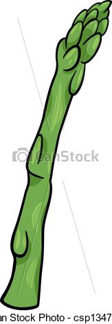 Vector Clipart Of Asparagus Vegetable Cartoon Illustration   Cartoon