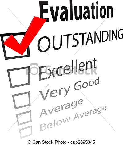 Vector   Outstanding Job Evalution Check Boxes   Stock Illustration