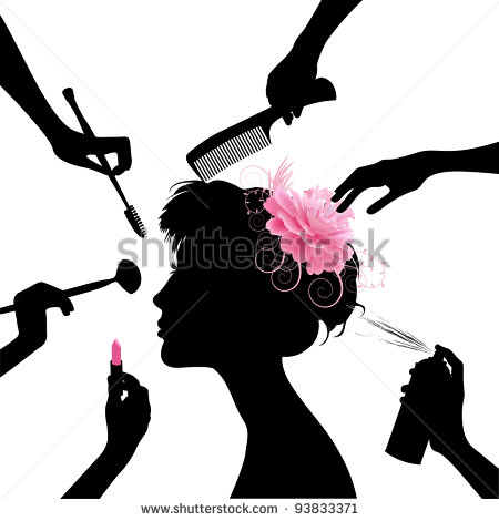 Woman In A Beauty Salon  Stock Vector Illustration 93833371