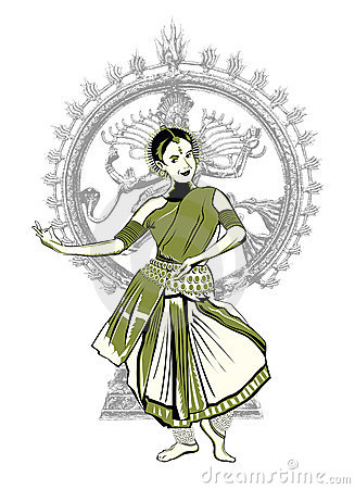 Woman Performing Bharatnatyam The Indian Classical Dance