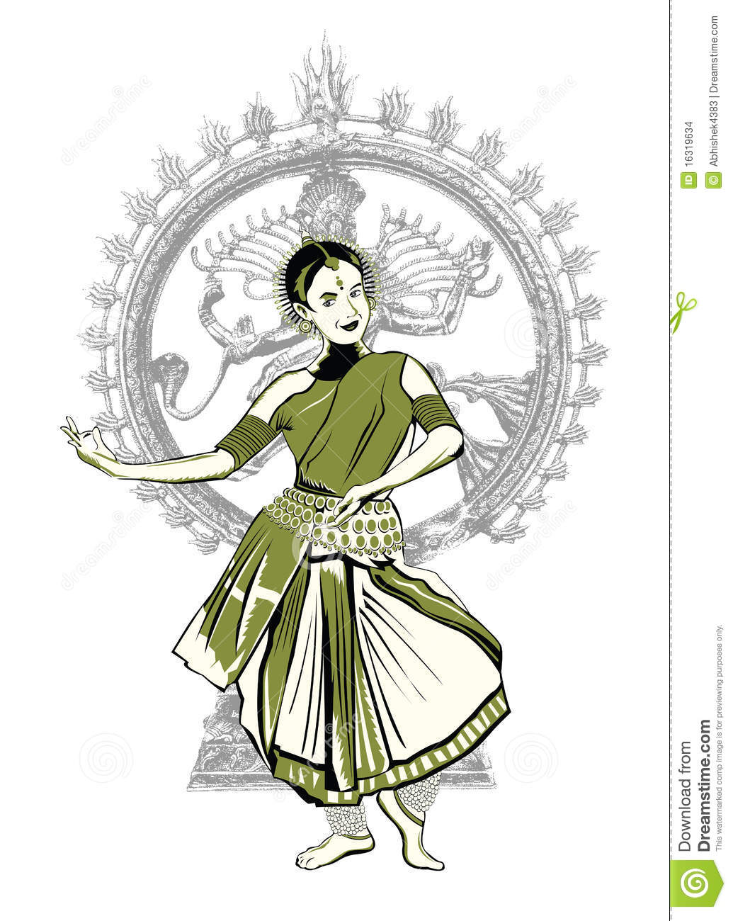 Woman Performing Bharatnatyam The Indian Classical Dance