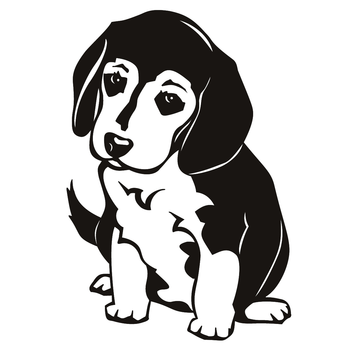Beagle Puppy Dog Animals Wallart Sticker Wall Decal Transfers   Ebay