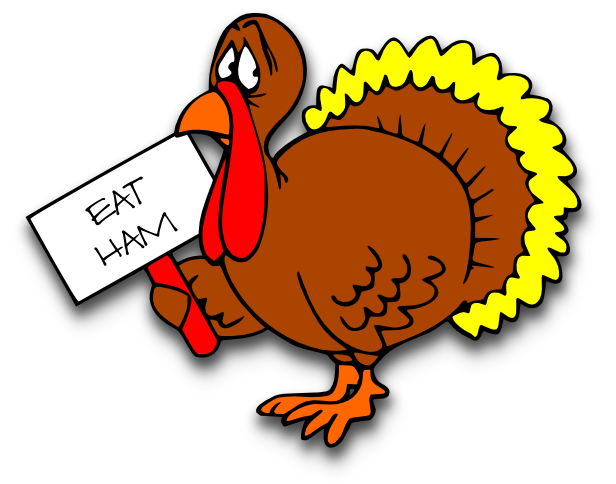 Click Here To Download Scared Turkey With Sign Svg