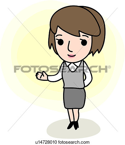     Hand Behind Back Skirt Businesswoman U14728010 Valueclips Clip Art
