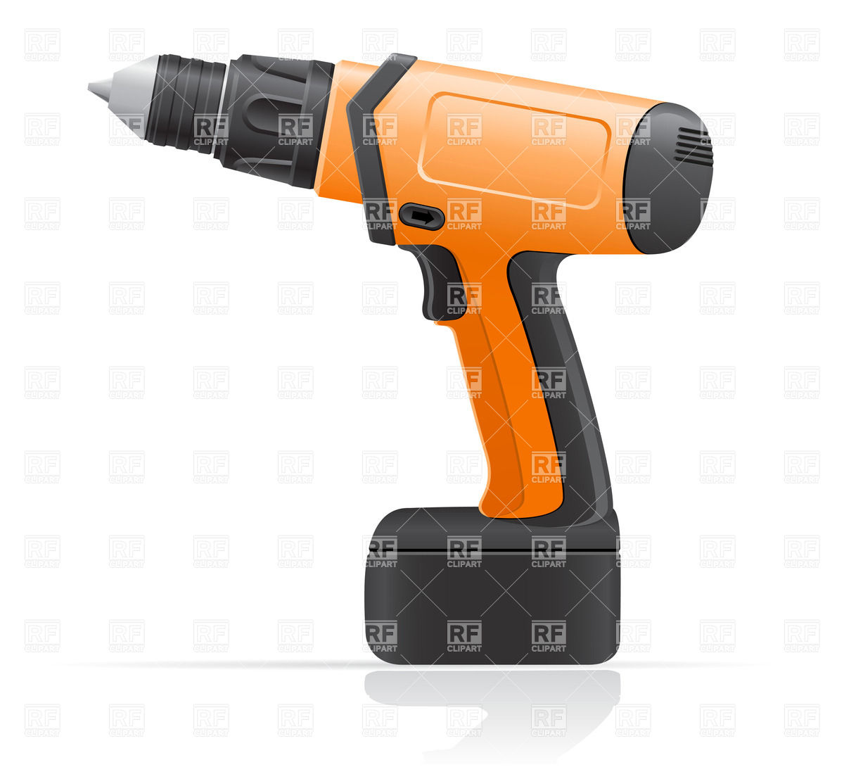 Hand Electric Tool   Screwdriver Download Royalty Free Vector Clipart