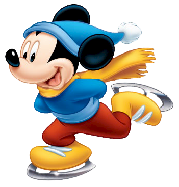Mickey Mouse Ice Skating Clipart