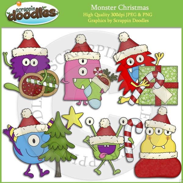 Monster Christmas Clip Art Download   My Art   Pinterest