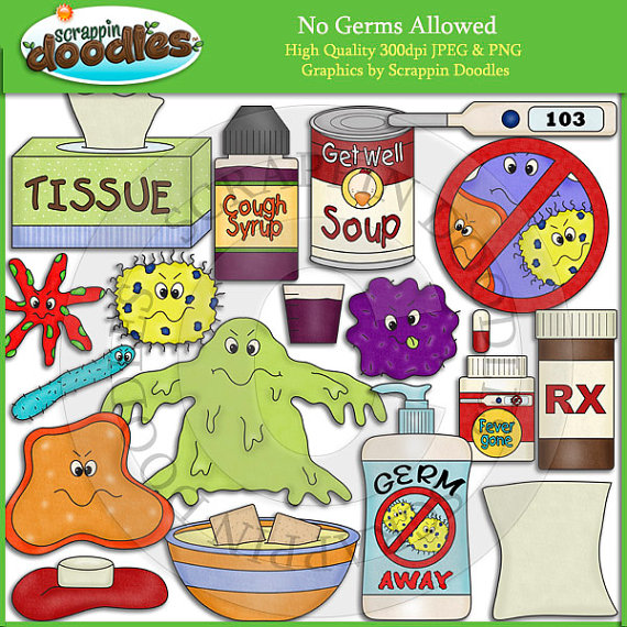 No Germs Allowed Clip Art By Scrappindoodles On Etsy