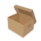 Paper Box With A Lid   Royalty Free Clip Art