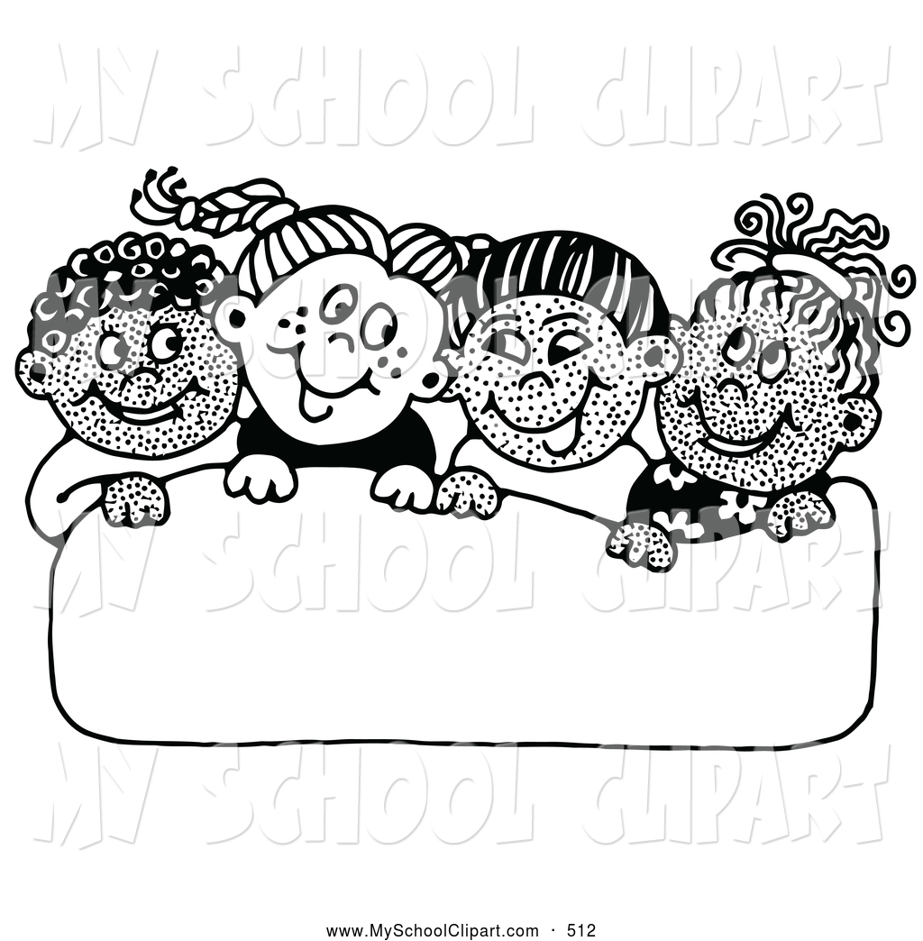 Royalty Free Black And White Stock School Clipart Illustrations
