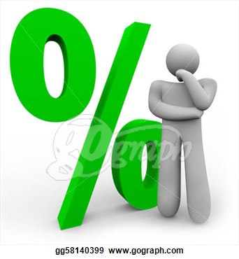 Sign   Thinking Man And Percent Symbol  Clipart Gg58140399   Gograph