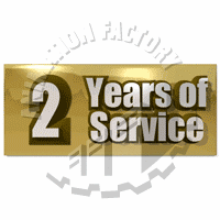 Two Years Of Service Award Animated Clipart