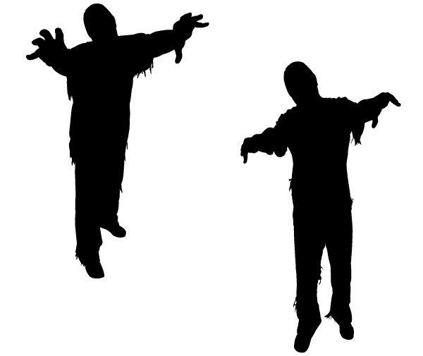 Vector Zombie Silhouettes   123freevectors
