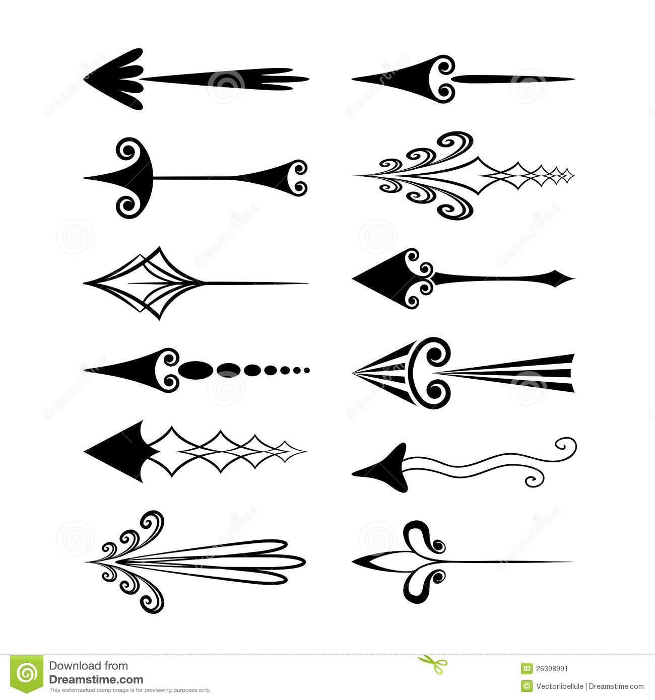 Vintage Arrows Or Cursors Stock Image   Image  26398991