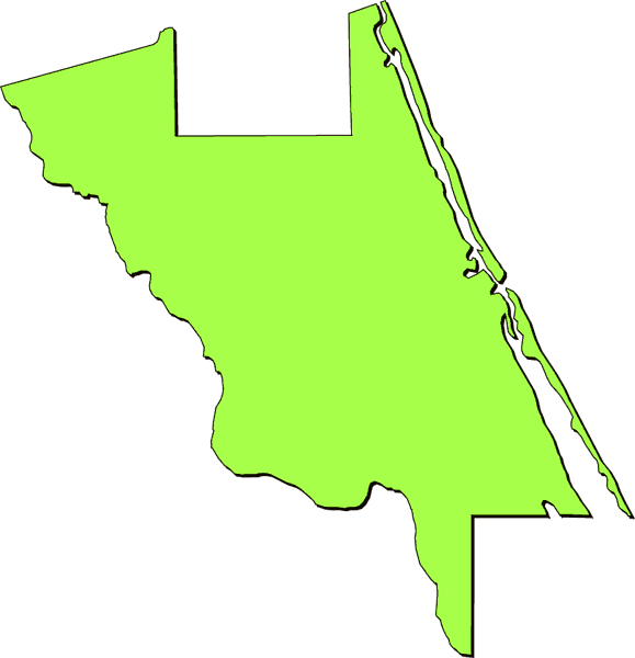 Volusia County Clipart Style Maps In 50 Colors