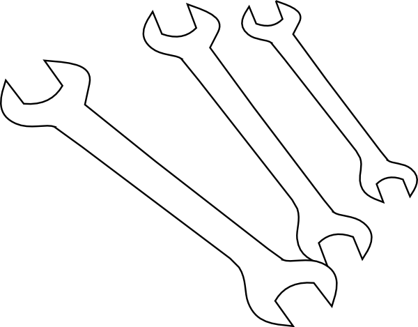 Wrench Outline Http   Www Clker Com Clipart Wrenches Outline Html