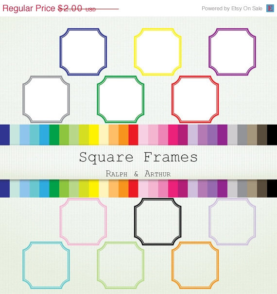 50  Sale 56 Square Digital Frames Clip Art Clipart   Commercial Use