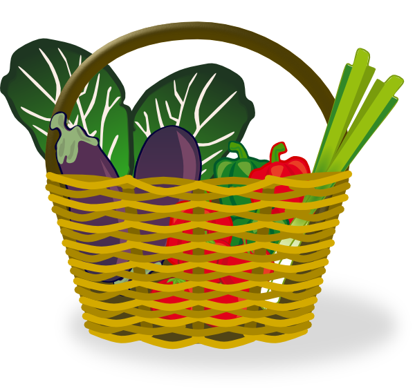 Basket Of Vegetables Clip Art At Clker Com   Vector Clip Art Online    